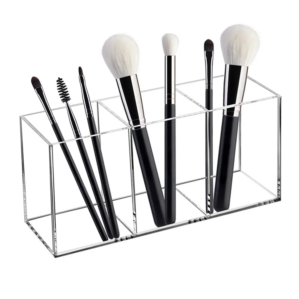 Many gird Transparent lipstick Cosmetic Makeup Acrylic Makeup Brush Tool Storage Box Case Make-up Brush Holder Table Organizer