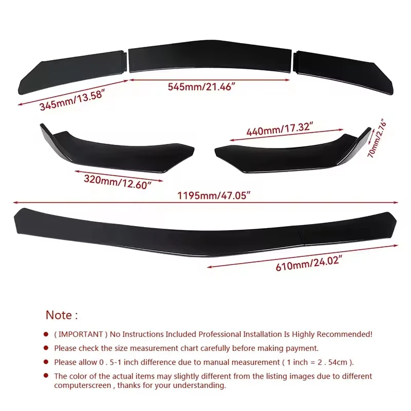 For Mazda CX-5 KE KF 2012-2026 model, adjustable 5PCS front bumper lip spoiler protection decorative kit, car body kit view 6