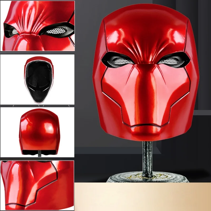 

Star Wars Red Hood Helmet Damaged Version Resin Wearable Mask Halloween Cosplay Prop Movie Collectible Ornament
