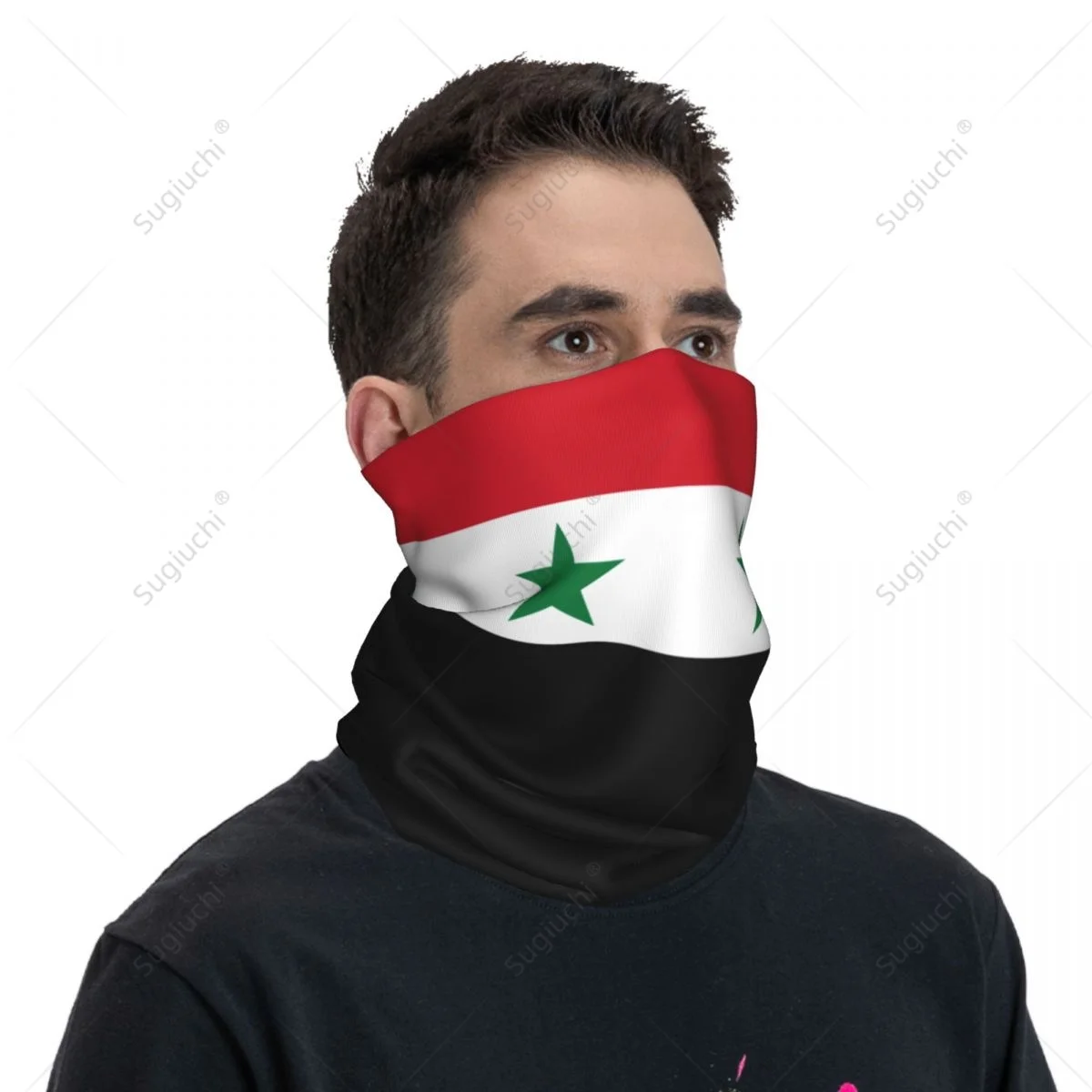 Unisex Syria Flag Neckerchief Scarf Neck Face Mask Scarves Neck Warmer Seamless Bandana Headwear Cycling Hiking