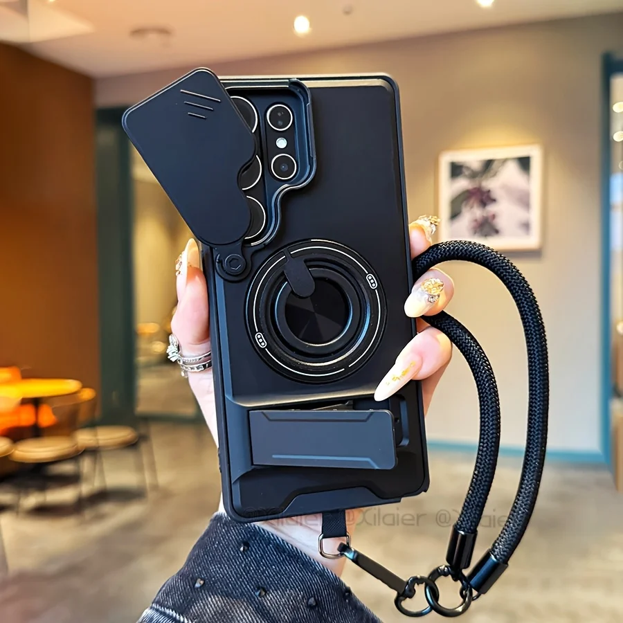 for Samsung Galaxy S26 S24 S23 Ultra S25 Edge FE Multifunctional Phone Case. with Lanyard,  Stand,for Car Mounts. - view 6