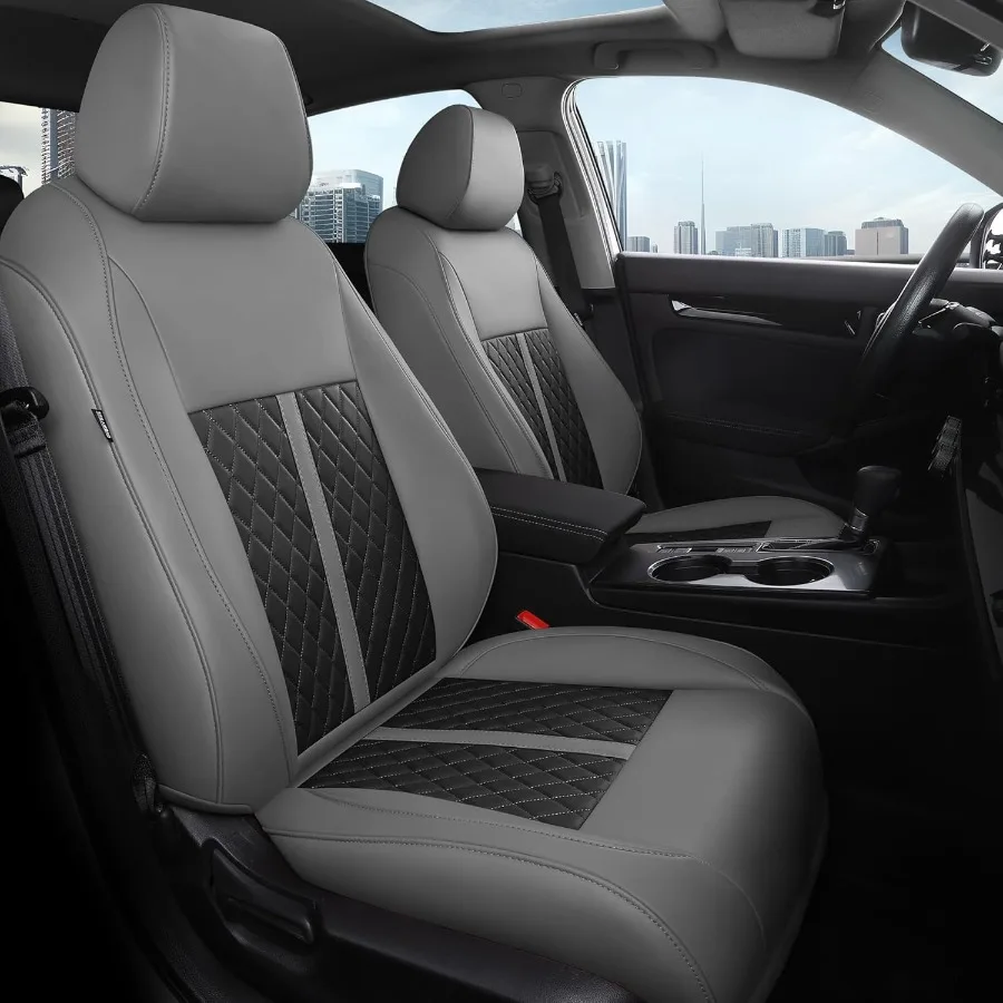 

Кожаные чехлы на сиденья для Honda Civic Sedan LX 2016 2017 2018 2019 2020 2021, индивидуальный чехол на автомобильное сиденье, полный комплект, водонепроницаемый доступ