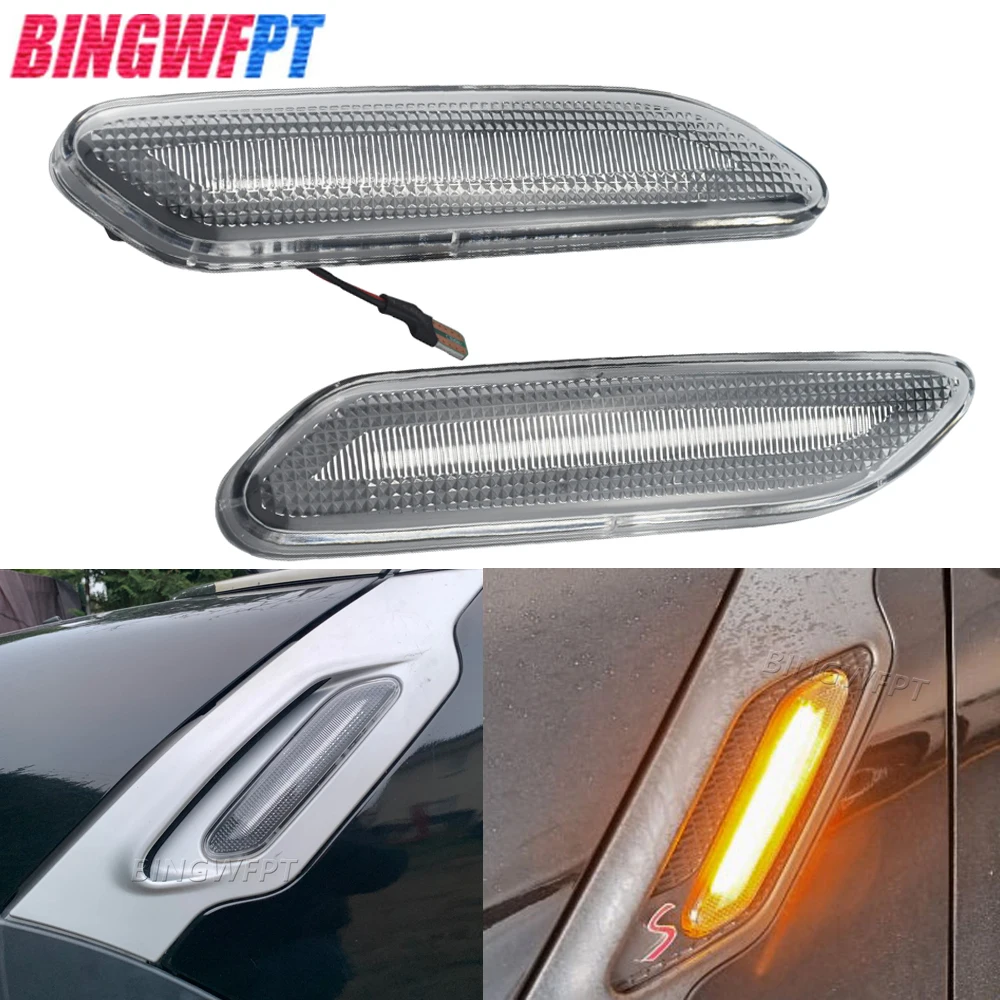 

2xLED боковой габаритный индикатор для BMW MINI COOPER R60 R61 COUNTRYMAN PACEMAN динамический прокрутка мигающий указатель поворота крыло
