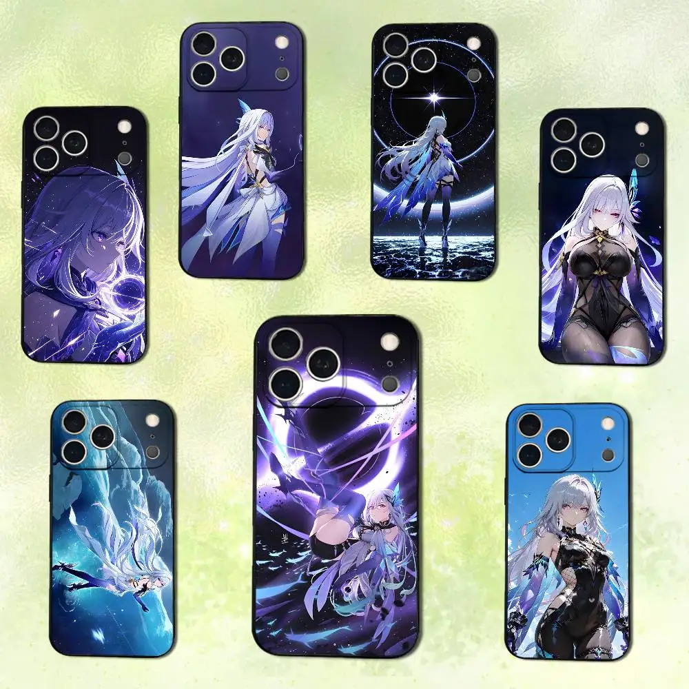 

Game G-genshin IMPACT S-Skirk Phone Case For iPhone 14,13,17,12,11,16,15,Plus,Pro Max,XS,X,XR,SE,Mini,Soft Silicone Black Cover