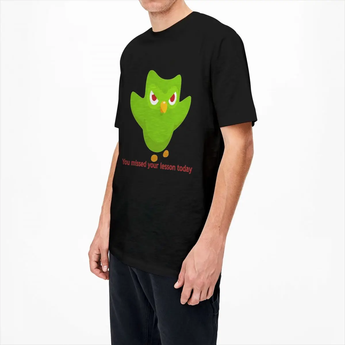 Men Women Shirts Duolingo Owl Duo Stuff Leisure Cotton Short Sleeve T Shirts Round Neck Tops Plus Size