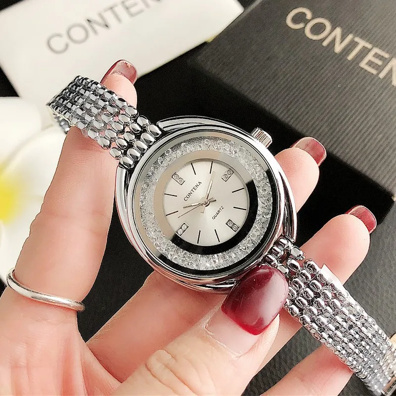 New Watch For Women High-End Luxury Stainless Steel Rhinestone Dial Wristwatch Water Resistant Woman Accesories Gifts for Women