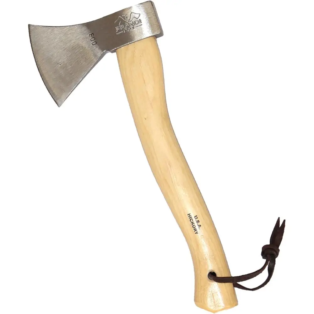 1.32lb C43/C45 Carbon Steel Axe with 14 Hickory Handle - Premium Bushcraft Tool for Wood Splitting & Carving