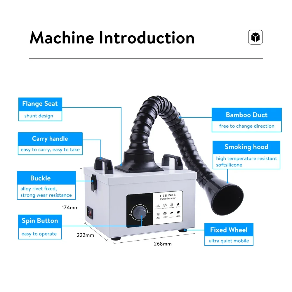 voor voor Desktop Soldeerdamp Extractor Machine Rookabsorber Voor Telefoon Reparatie Rookreiniger