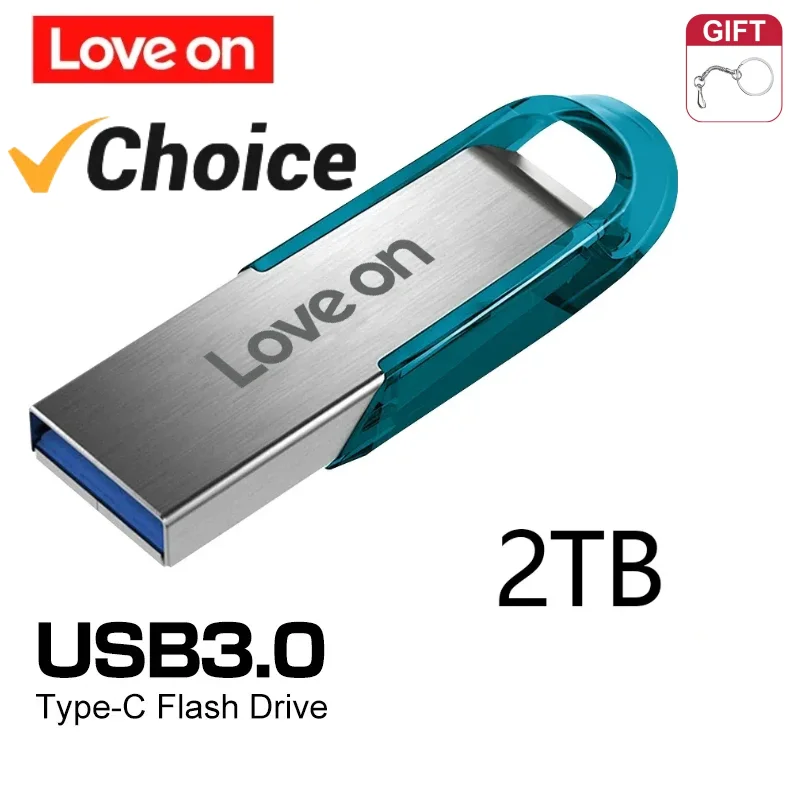 High Speed Memoria Flash Drive 2TB 1TB Pendrive 128GB 64GB Waterproof Pen Drive Flash Usb 3.0 Metal Stick Key Custom Logo