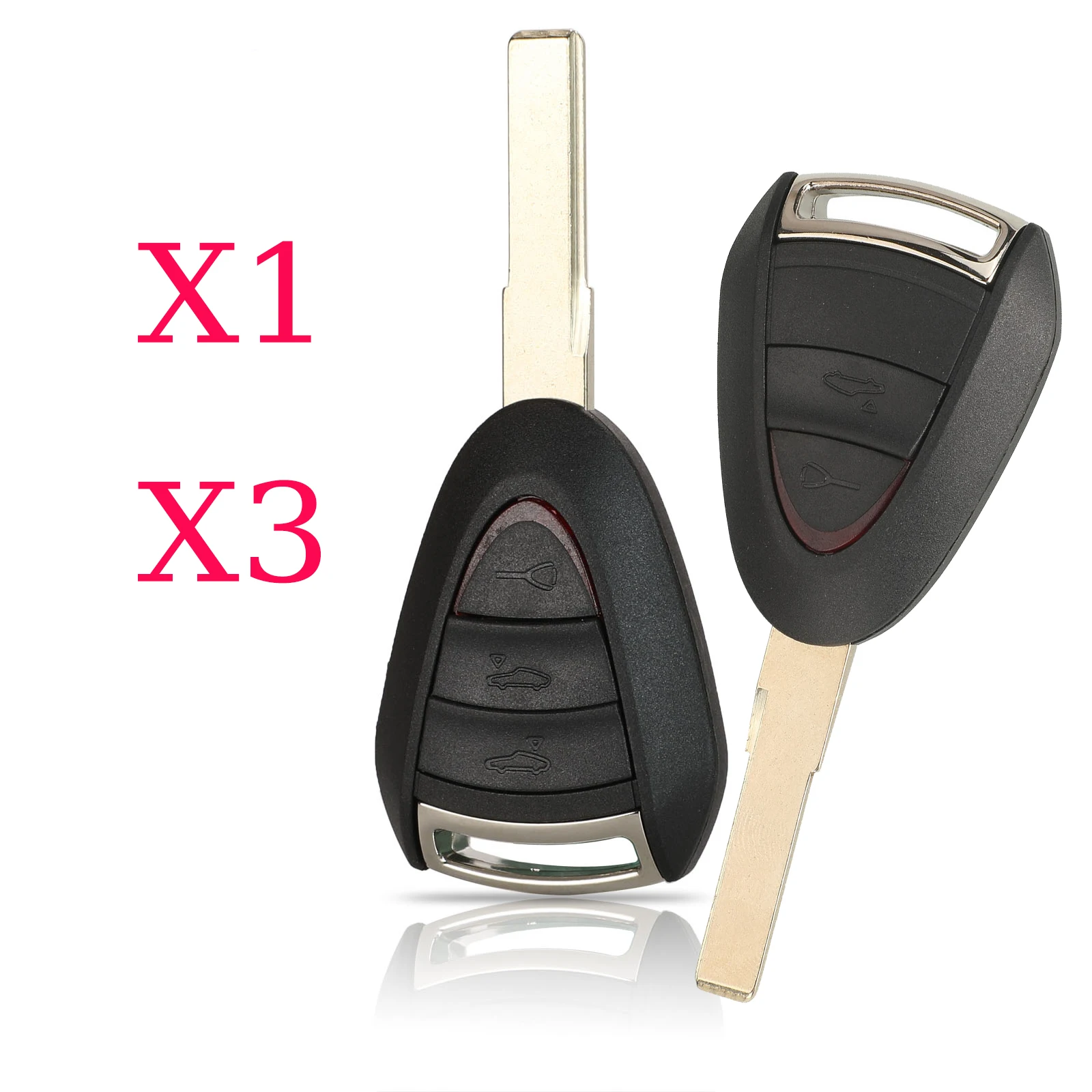 

Jingyuqin X1 X3 Корпус дистанционного ключа автомобиля для Porsche Cayman Boxster GT S 2S 4S Turbo 911 987 996 997 Carrera Targa 2005-2010 Чехол