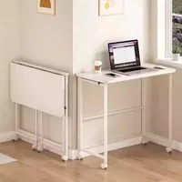 Home Foldable Table Small Portable Version No Installation Table Foldable and Movable Rectangular Space Saving Version