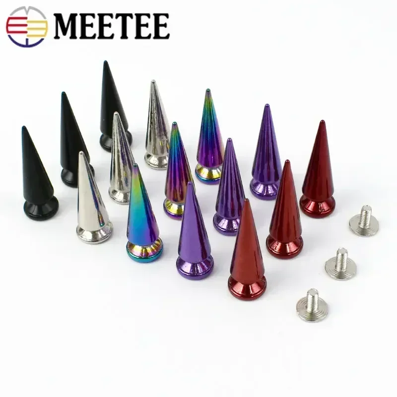 5/10Pcs Metal Punk Rivets for Leather Crafts Screwback Cone Studs Spikes Garment Rivet Bag Bottom Nails DIY Shoes Decor