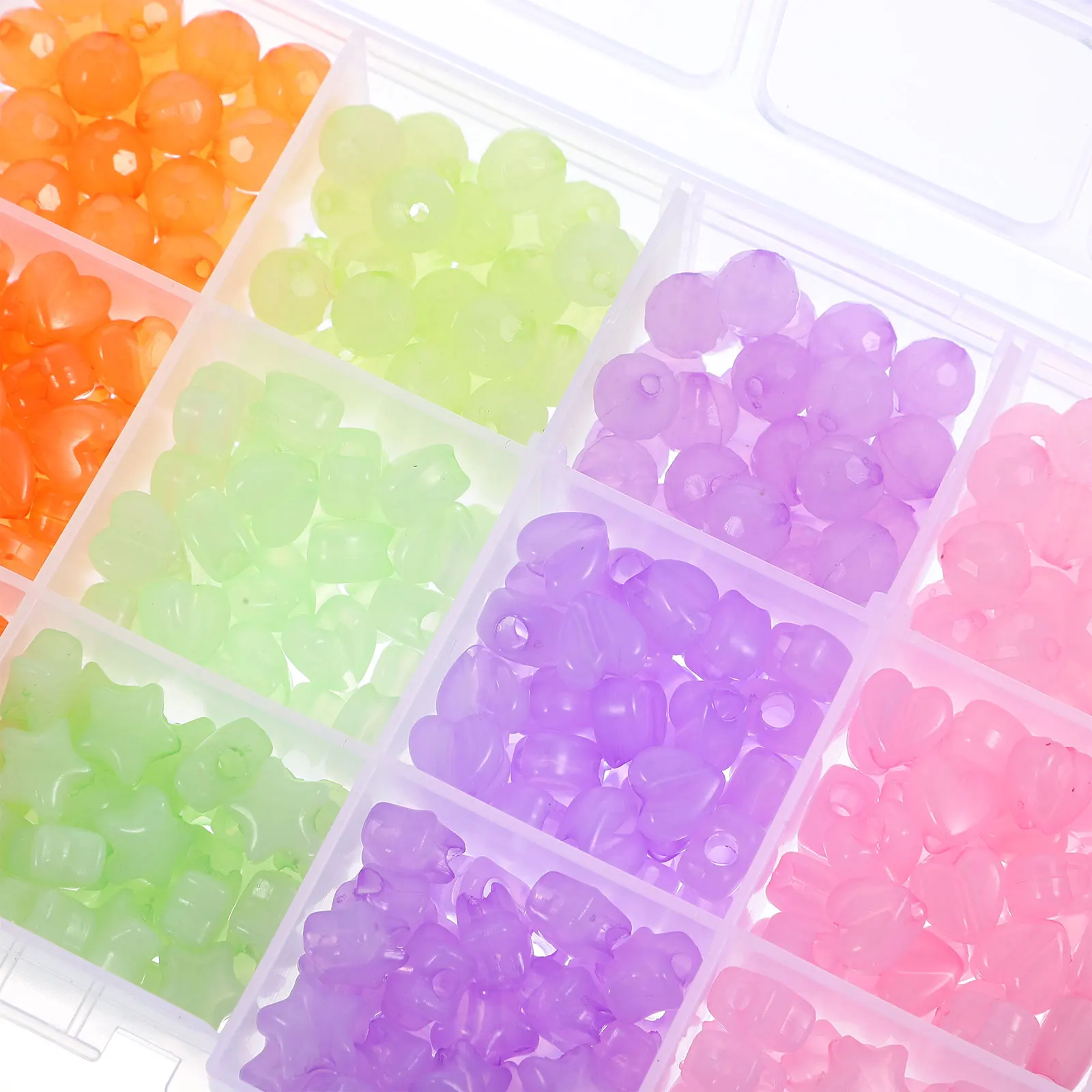 

200pcs Acrylic Star Spacer Beads for DIY Bracelets Style Jewelry Craft Supplies Loose Beads Accessories