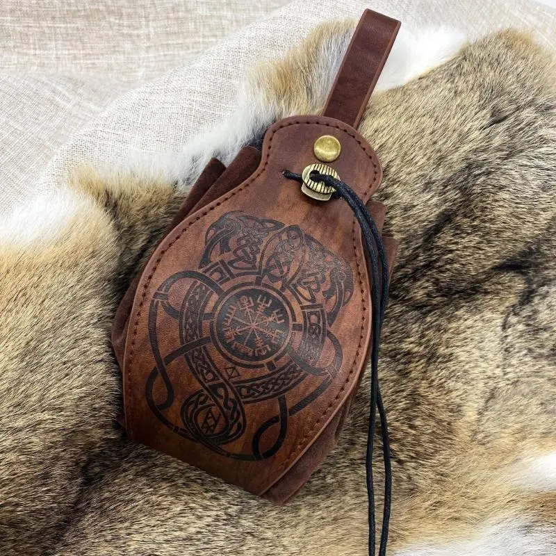 

Сумка для кубиков DND-Dice на шнурке из искусственной кожи, сумка для игральных костей RPG, складной лоток и сумка