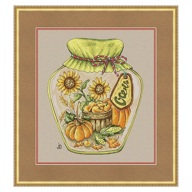 Fishxx Cross Stitch Kit C1667 Four Seasons Bottle Polytriptych Hemp Color