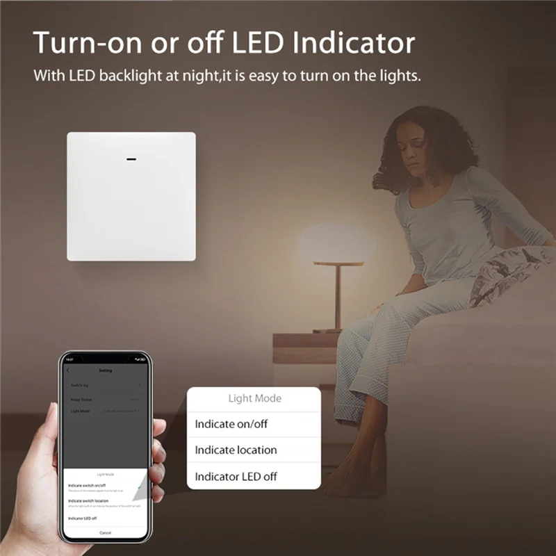 

NEO Tuya Wifi Smart Europe One Way Mechanical Light Control Multifunction Switch Tuya Wifi EU Light Switch
