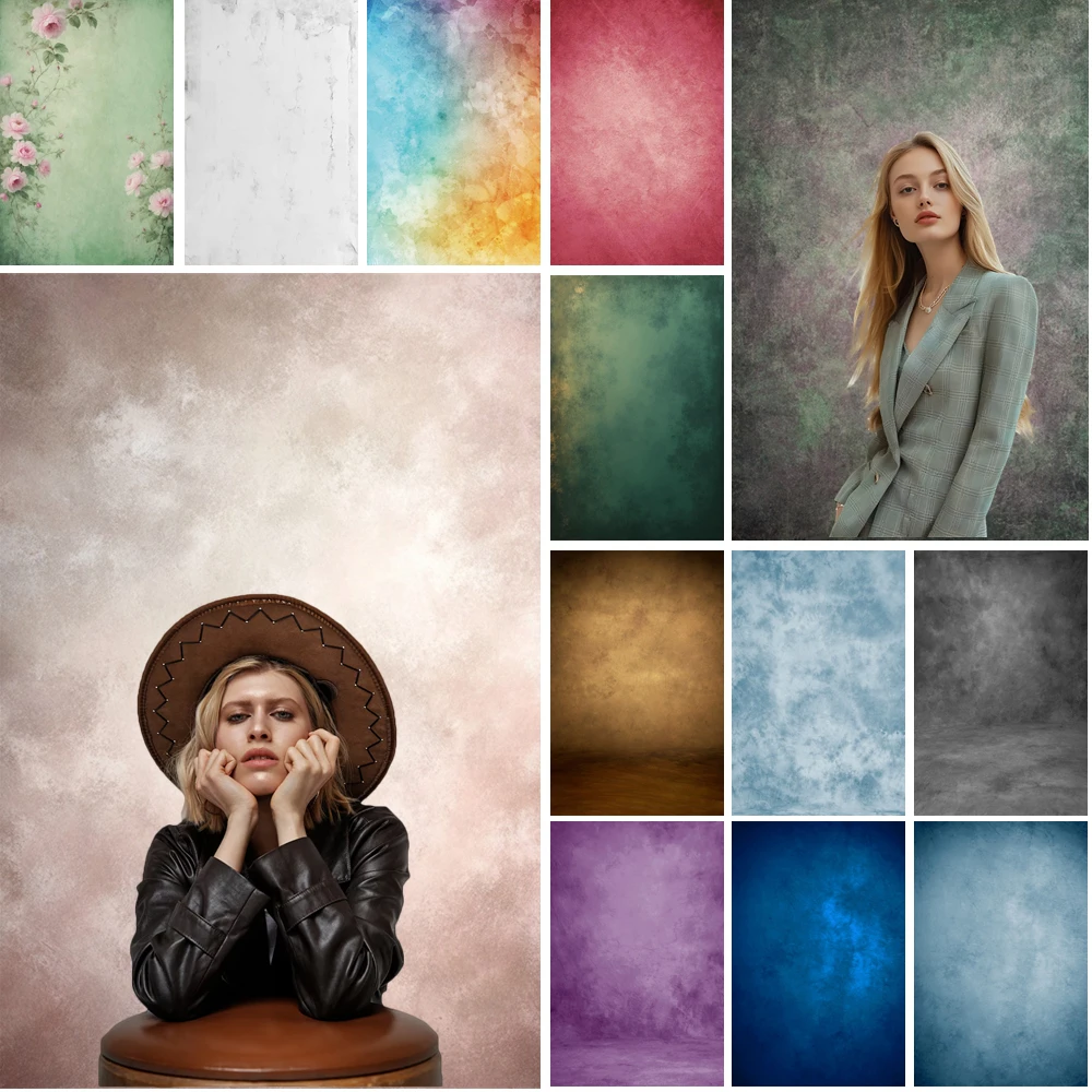 

MOON.QG Solid Color Gradient Photo Background Vintage Textured White Backdrop Studio Women Photozone Photography Accessories