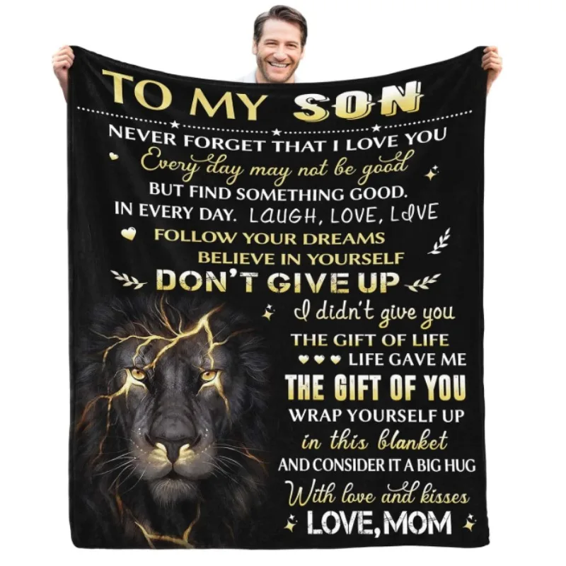 

A gift for my son, a gift from mother to son, a gift for my son's birthday, Father's Day, graduation ceremony, a soft blanket.