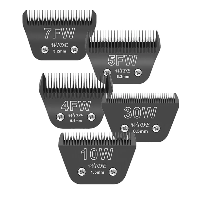 Cuchillas de Repuesto Anchas y Desmontables Compatibles con las Cortadoras Andis, Oster A5, Wahl KM10 para Peluquería Canina/Doméstica