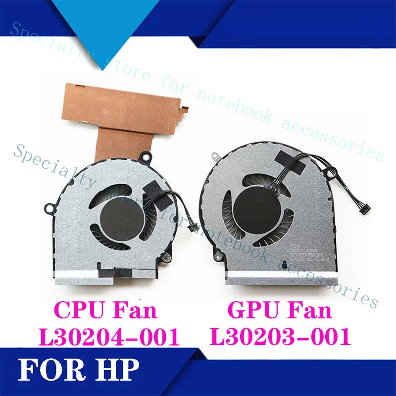 A+ A+For HP Shadow 4th generation 15-DC TPN-Q211 CPU&GPU Fan L30203-001 L30204-001