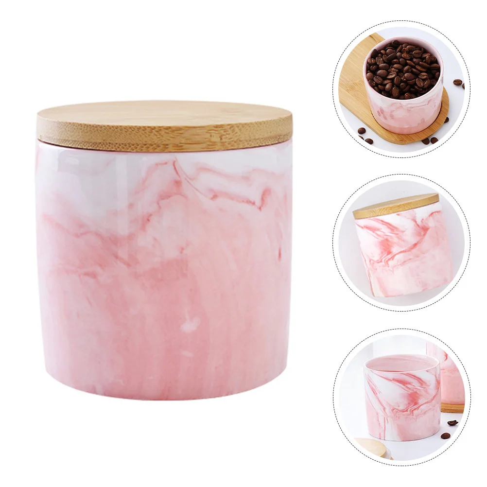 

Marble Sealed Tea Canister Ceramic Multi-Function Household Storage Jar Convenient Storage Accessory Tea Canister