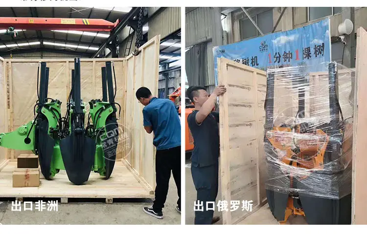 Escavatore per trapianto di alberi da giardino per macchine forestali idrauliche da 1 anno alimentato da trattore con attacco per cippatrice di legno multi-petalo