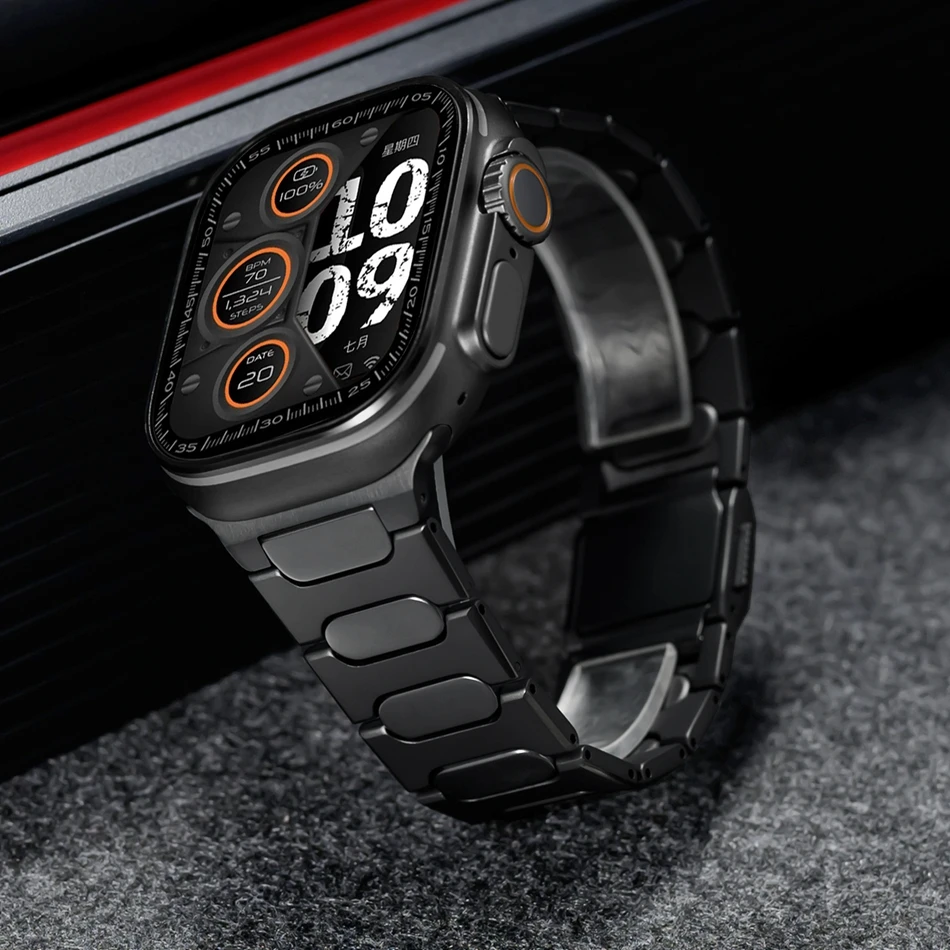 Titan-Uhrenarmband für Apple Watch Series 11/10/9/8/7/6/5/SE/Ultra 3 2 mit Magnetverschluss für iWatch 49/46/45/44/42mm – Detail 5