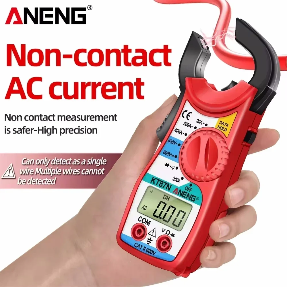 ANENG KT87N 1PC LCD Digital Multimeter Amper Clamp Meter Current Clamp Pincers AC/DC Current Voltage Tester 3 Colors Meter Tools