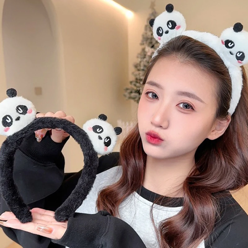 Cute Panda Doll Headband Headdress Wash Face Hair Card Hair Clip Hairband Hair Loop Children Adult Hair Accessories