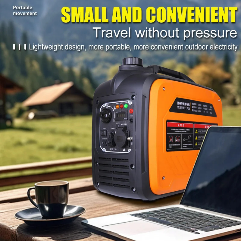 

2800W-3800W Inverter Gas Engine Generator, 4-stroke, 18-25kg, Portable for Camping Motorhomes Garden