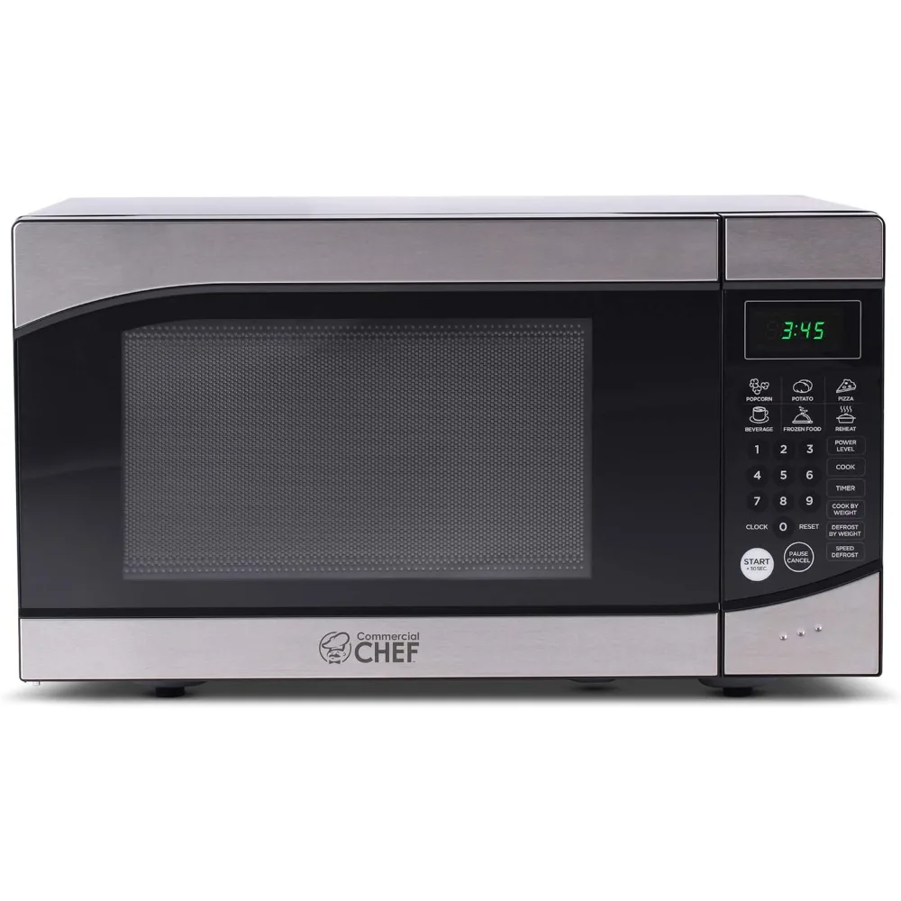 0.9 Cu Ft Microwave with 10 Power Levels, Push Button and Child Lock, 900-Watt Microwave, Countertop Microwave with Timer