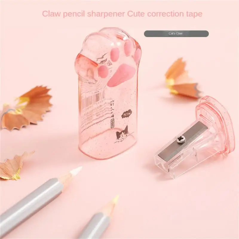 Pencil Sharpener Random Color Creative Cat Paw Kawaii Stationery Office School Supplies Korean Stationery