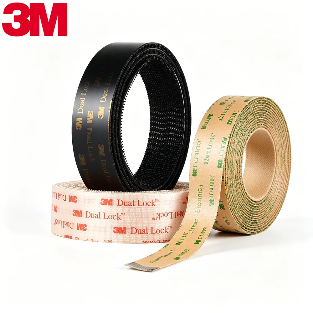 3M Dual Lock Mushroom Self-Adhesive Tape, Heavy Duty Interlocking Fastener, Waterproof Reusable No Residue Double Sided Hook Loo
