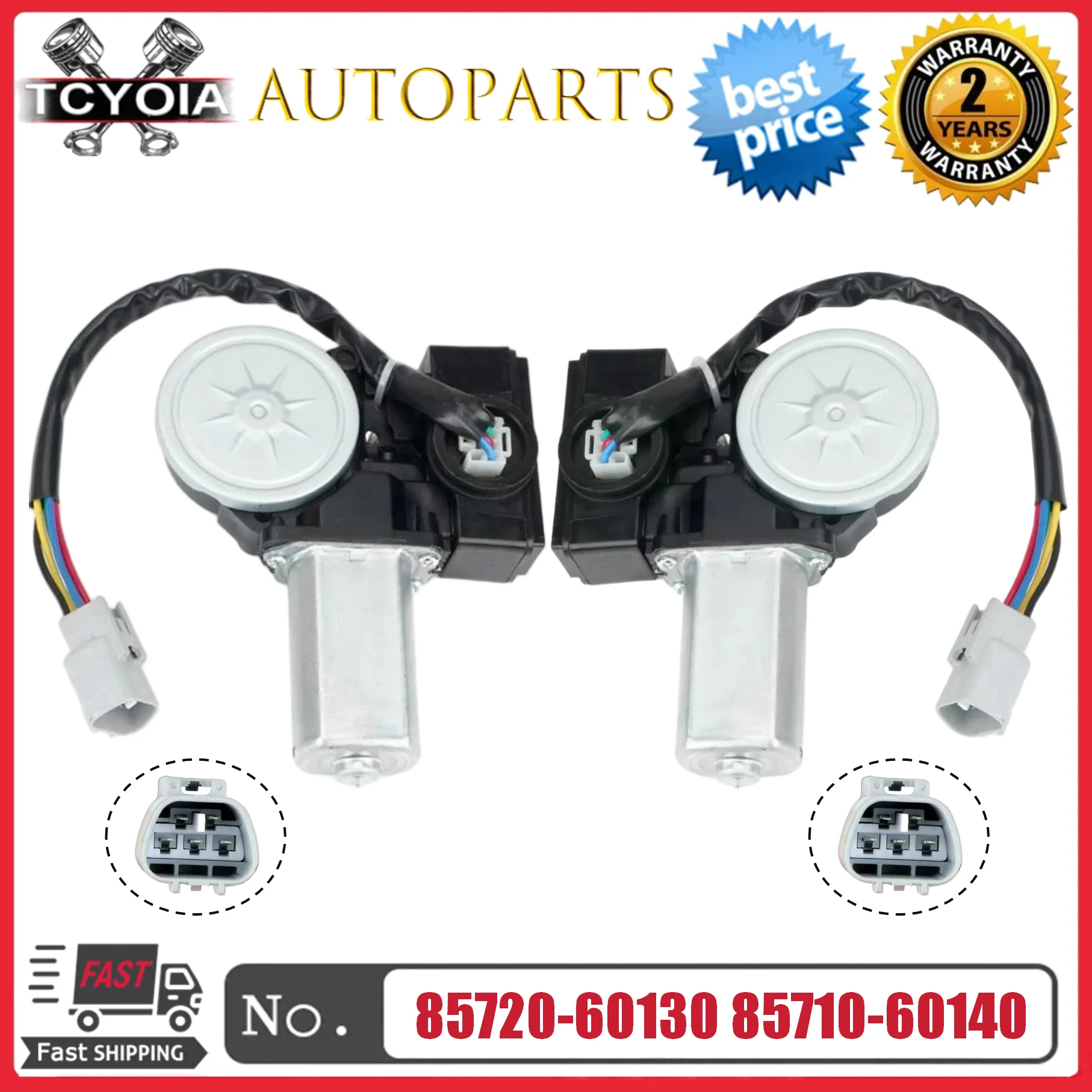 

Front Left Right Power Window Motor 85720-60130 85710-60140 For Lexus LX470 Toyota Land Cruiser 1998-2007 5PIN