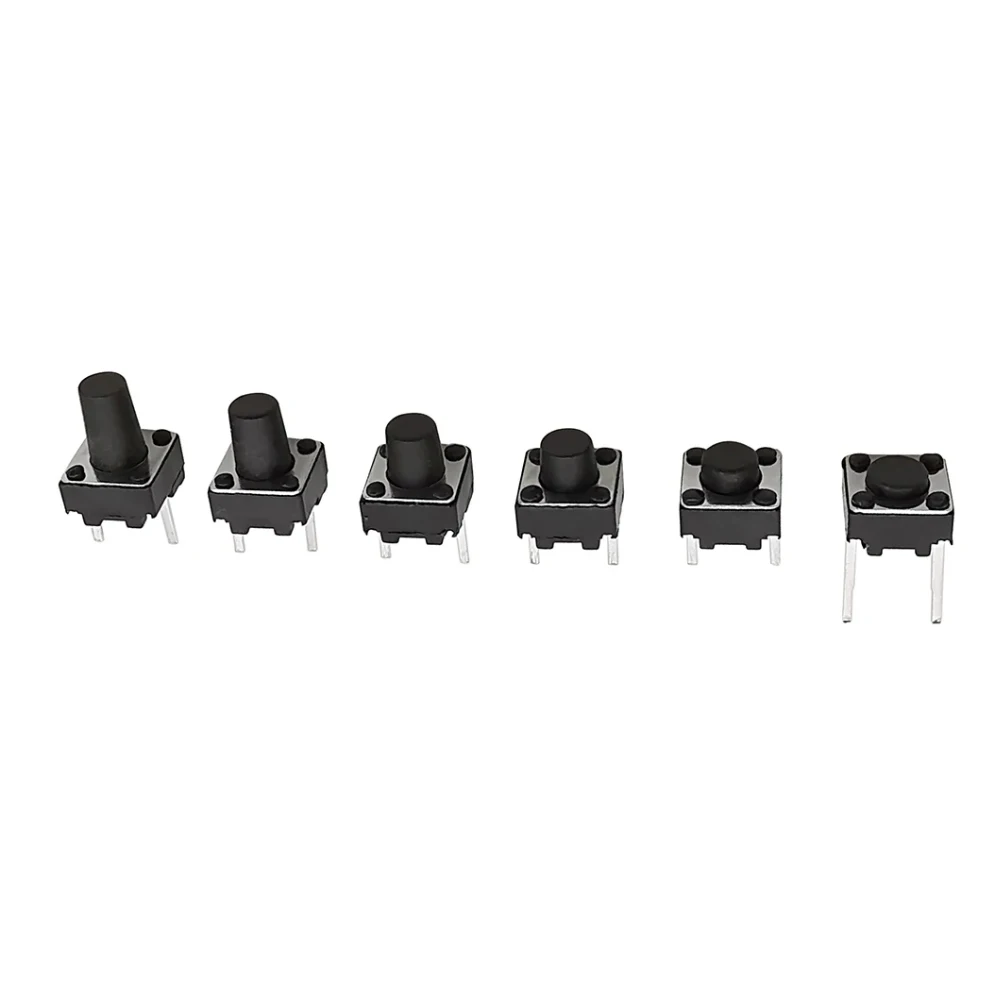 50/100Pcs 6x6mm Tactile Switch 4.3/5/6/7/8/9mm 2 Pin Tact Push Button Micro Touch Push Button DIP Switch