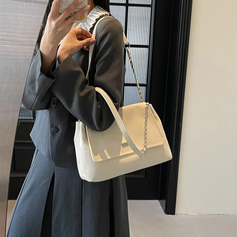 

Campus School Leather Tote Bag Classic Paris High End Vintage Casual Crossbody Messenger Bag Practical Young Girls Daily Outdoor