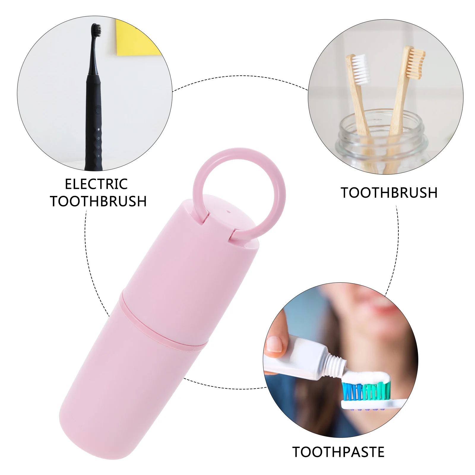 

Travel Wash Cup Toothbrush Holder Durable PP Portable Toiletries Containers Multifunctional Box Travel Toothpaste Case Storage