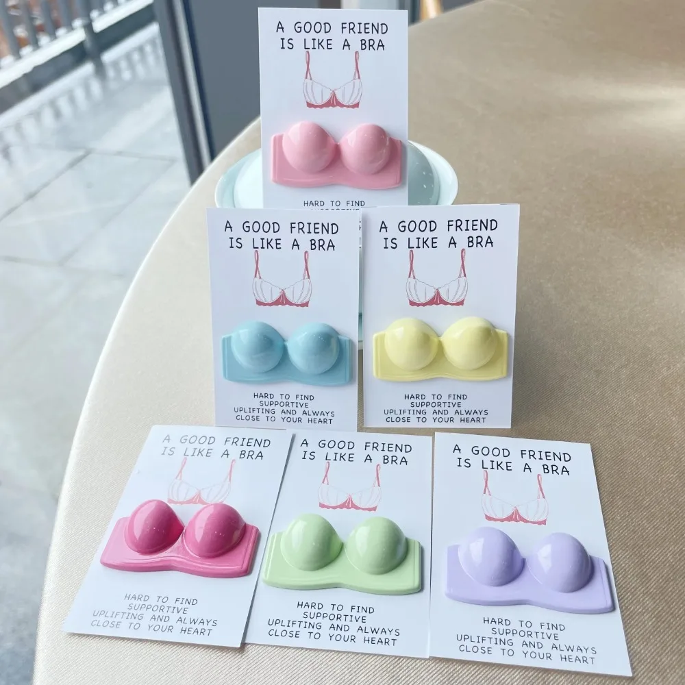 

Resin Uplifting Encouragement Card DIY Embellishments Accessories Mini Pocket Hugs a Good Friend Is Like a Bra