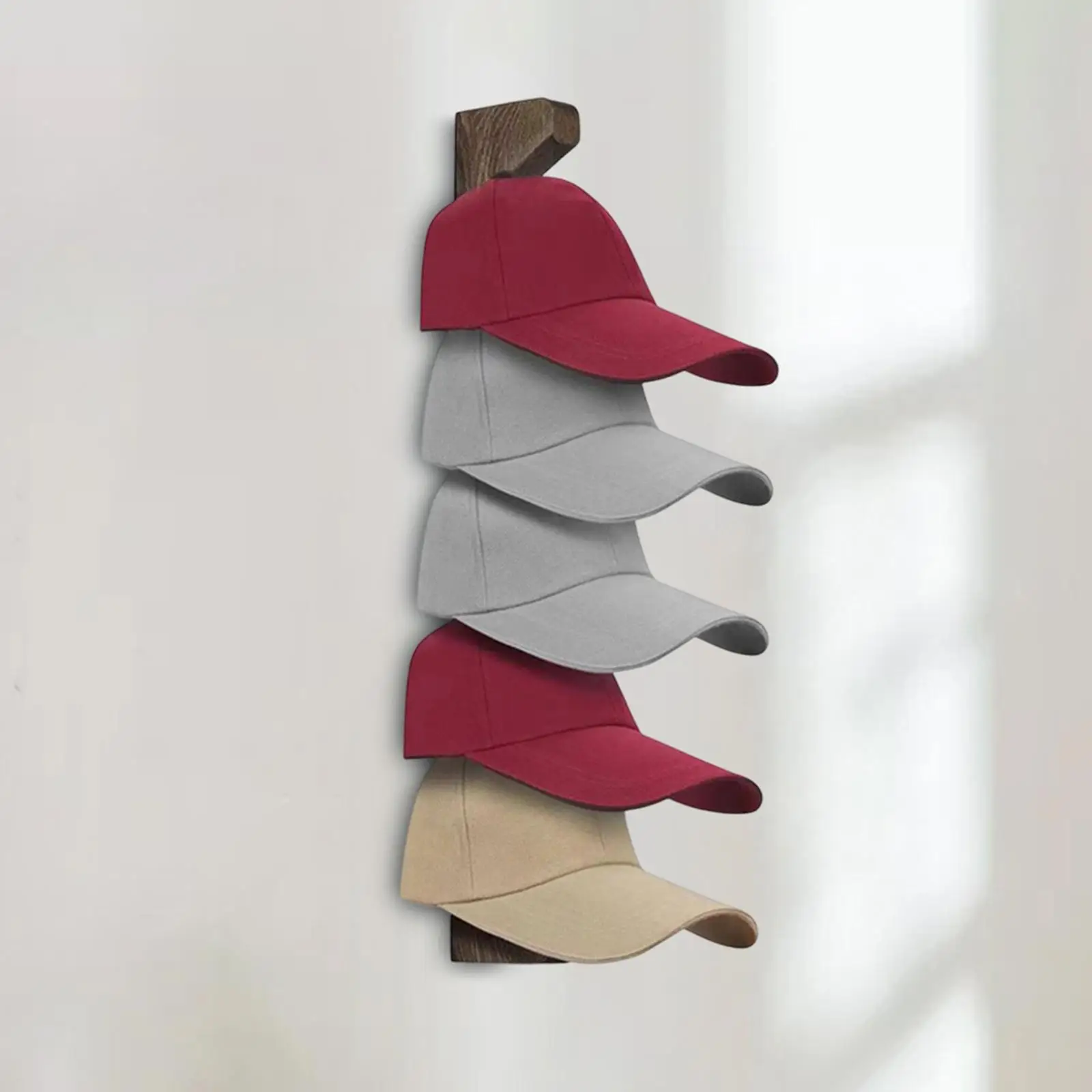 Hat Rack for Baseball Caps Wall Mount Caps Display Decorative Space Saver with Screws Organizer Hat Holder for Home Laundry