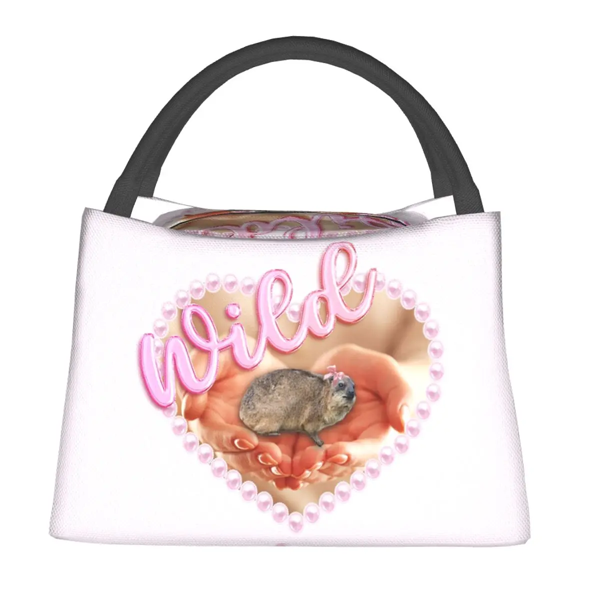 Wild Rock Hyrax Coquette For Lover Lunch Bags Insulated Bento Box Lunch Tote Picnic Bags Cooler Thermal Bag for Woman Girl Work