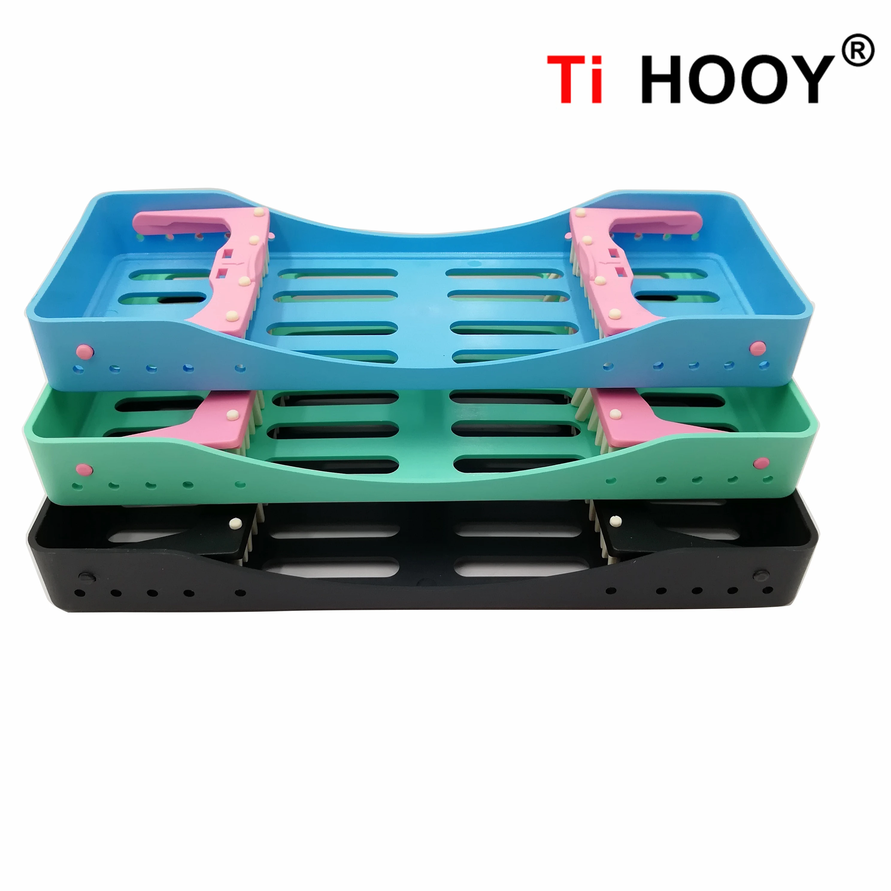 

Dental Sterilization Rack Plastic Surgical Sterilization Box Dental Autoclave Cassette File Burs Disinfection Holder for 5Pcs