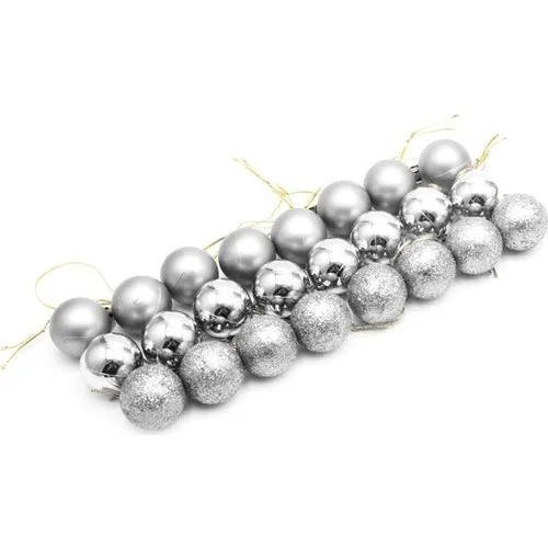 Sezy Christmas Pine Tree Ornament 24 Piece Silver