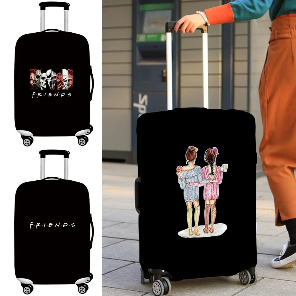 Suitcase Covers Luggage Protective Cover Suitcase Dust Wearresistant18-32 Size Friends Series Protective Case Travel Accessories