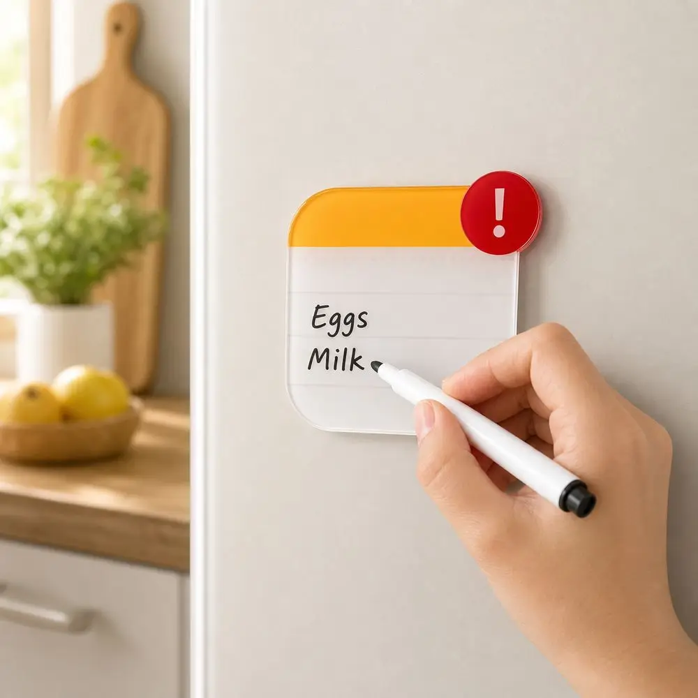 Fridge Memo Magnet Magnetic Memo Board Erasable Magnetic Backing Dry Erase Note Board Protective Film Reusable