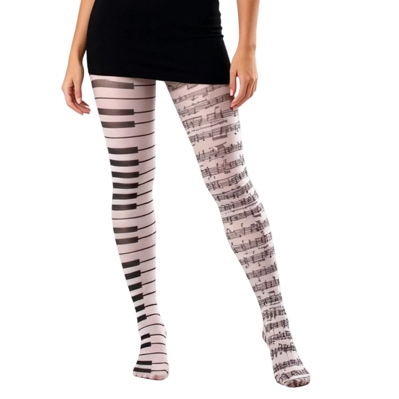 T5UF Women's Tights,High Waist Pantyhose,Patterned Control Top Tights Sheer Tights