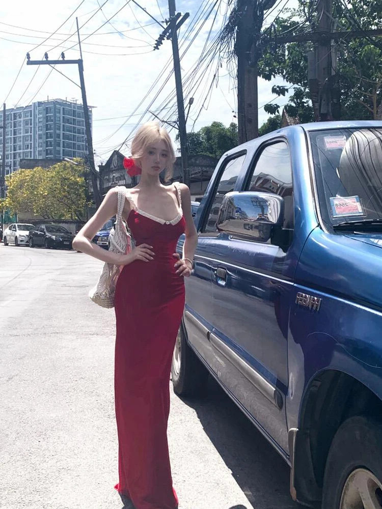 Uma donzela verão vermelho fino ajuste dr com cinto cinta fi cauda roupas femininas aberto ba casual sle vestido plus size