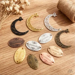 10pcs 41x30mm 7 Colors Plated  Moon Style Handmade Charms Pendant:DIY for bracelet necklace