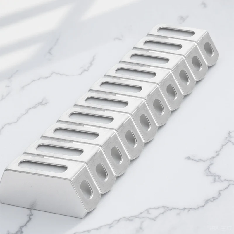 10 قطعة L-شكل دعامة زاوية قوس 90 درجة دعامة زاوية قائمة لخزانة خشبية الجرف الثقيلة دعم الأجهزة الحديدية #6