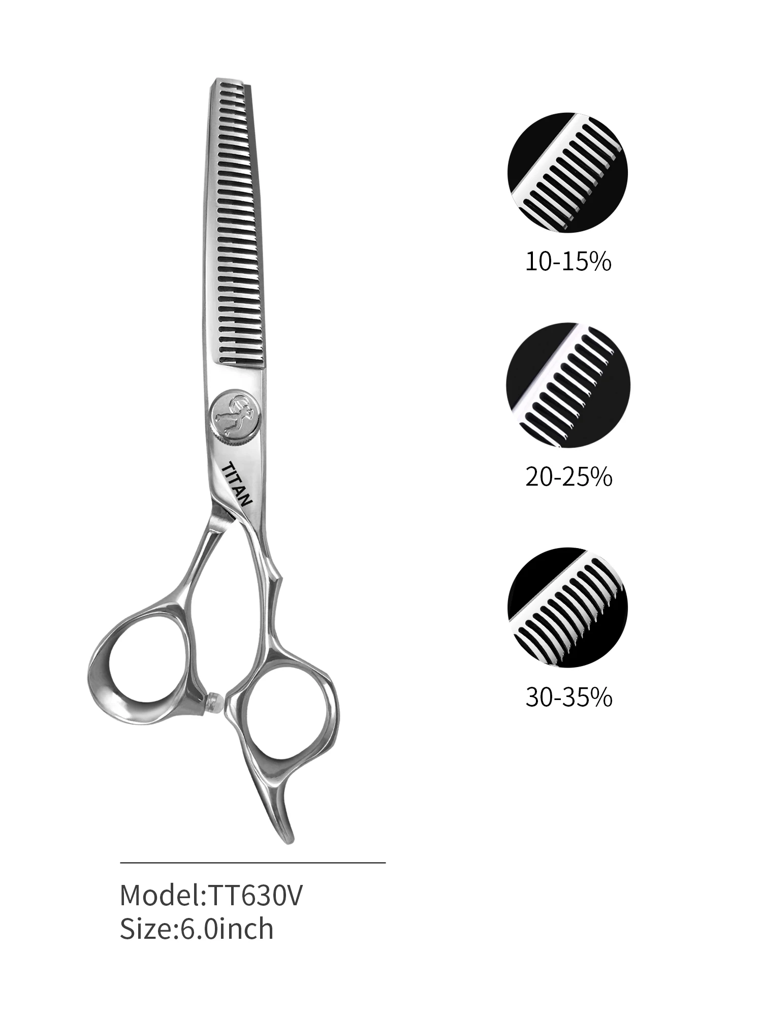 Titan 6 Zoll Haarschere für Friseure und Barbiere – Detail 6