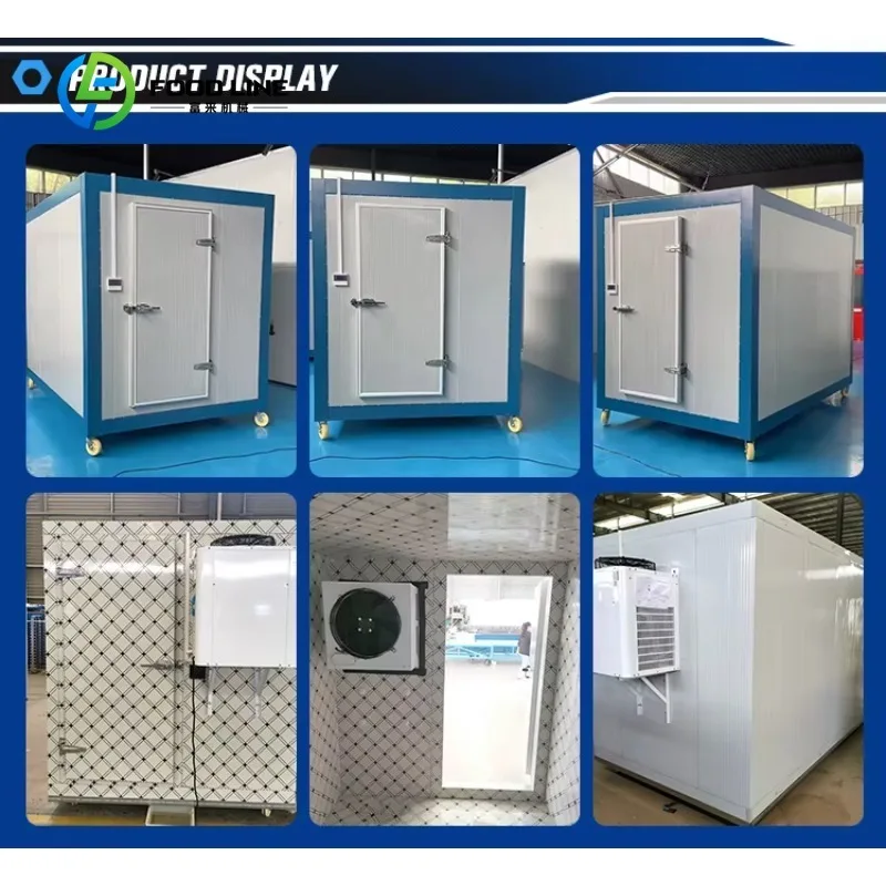Portable Mobile Cold Room with Wheels Walk in Cooler Freezer Room for Meat Fish Vegetable Fruit Cold Storage Customized